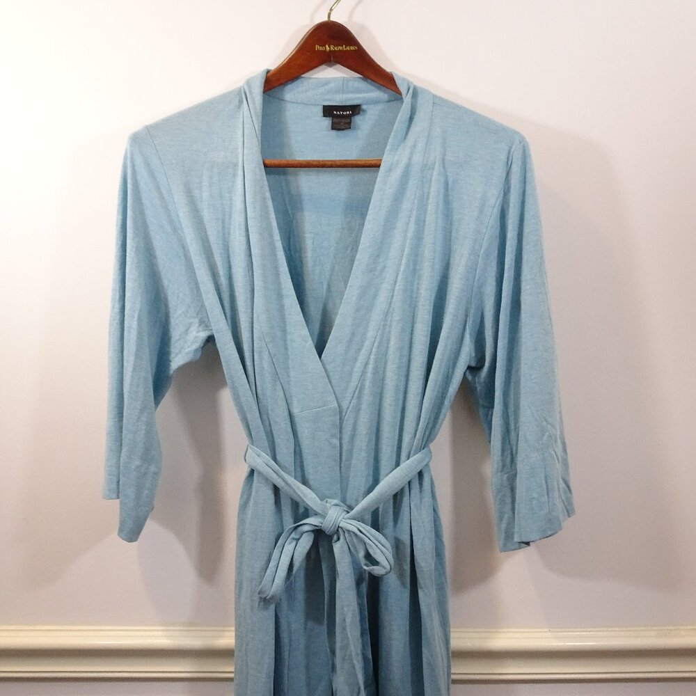 Natori Mint Green Modal Blend Robe Size XS Long Sleeve Full Length Bathrobe